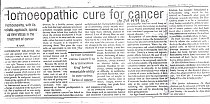 Cancer Cure with Homeopathy